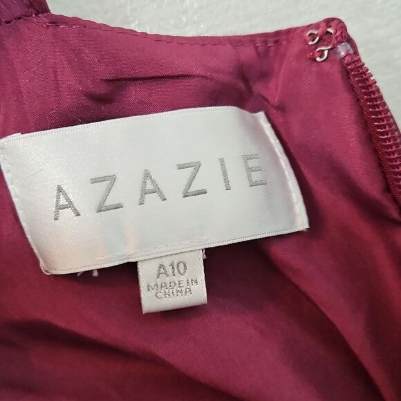 Azazie Women's Purple Maxi Gown Size A10 - Picture 8 of 14